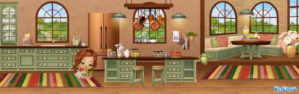 Kitchen in Olive and Brown-wide