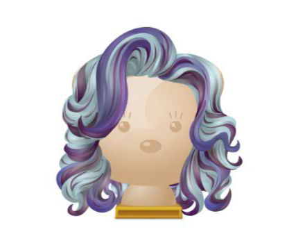 Two Tone Curly Waves Wig 2